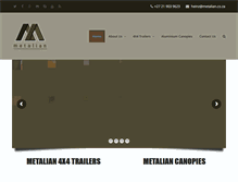 Tablet Screenshot of metalian.co.za
